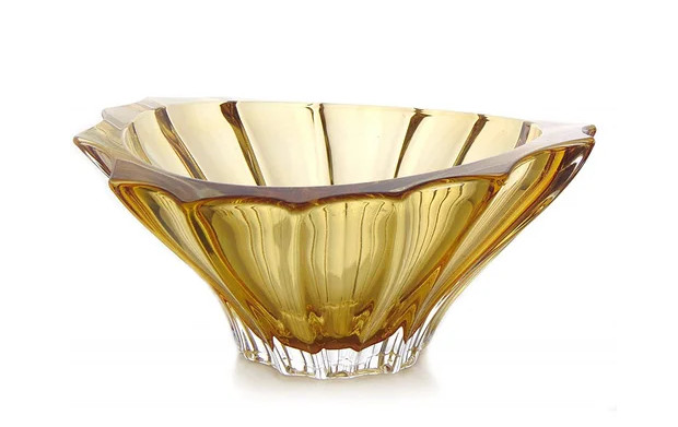 Конфетница Bohemia Plantica Amber 6KG02/72W13/220/H 22 см