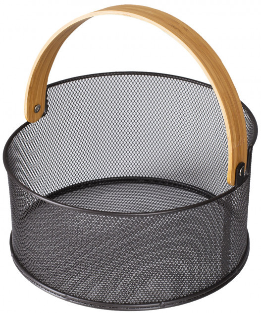 Корзина для фруктов Husla Black 73946 17x24x17 см черная Корзина для фруктов Husla Black 73946 17x24x17 см черная