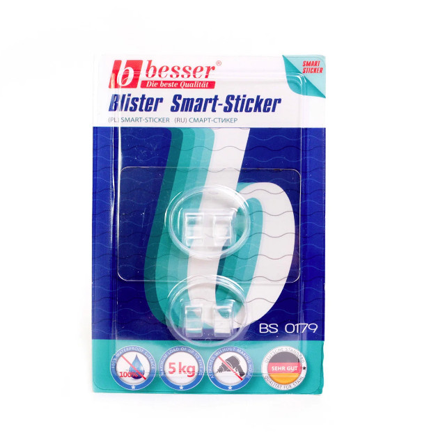 Крепление Besser Smart Stiker BS-0179 8х9х1,5 см Крепление Besser Smart Stiker BS-0179 8х9х1,5 см