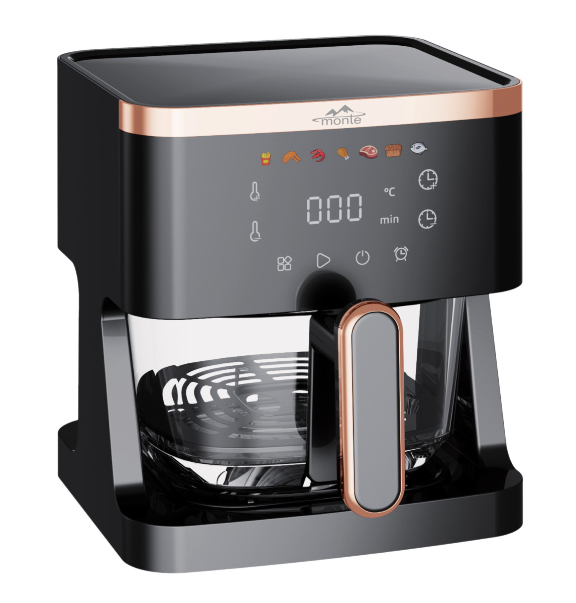 Мультипечь Monte MT-2715 1350 Вт 4.5 л черная Мультипечь Monte MT-2715 1350 Вт 4.5 л черная