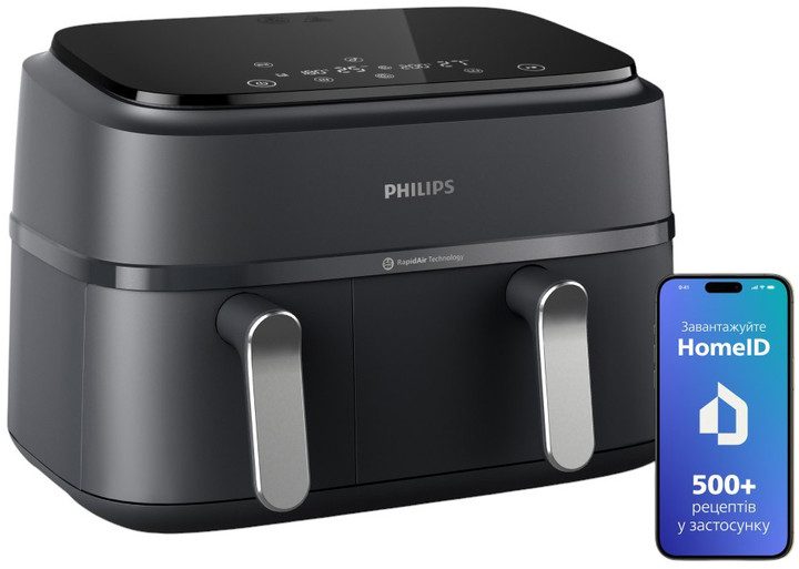 Мультипечь Philips Dual Airfryer 3000 Series NA351/00 2750 Вт 9 л черная Мультипечь Philips Dual Airfryer 3000 Series NA351/00 2750 Вт 9 л черная