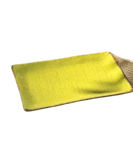 Блюдо для суши и канапе Декор Керамика Freedom Yellow FY-6712 желтое