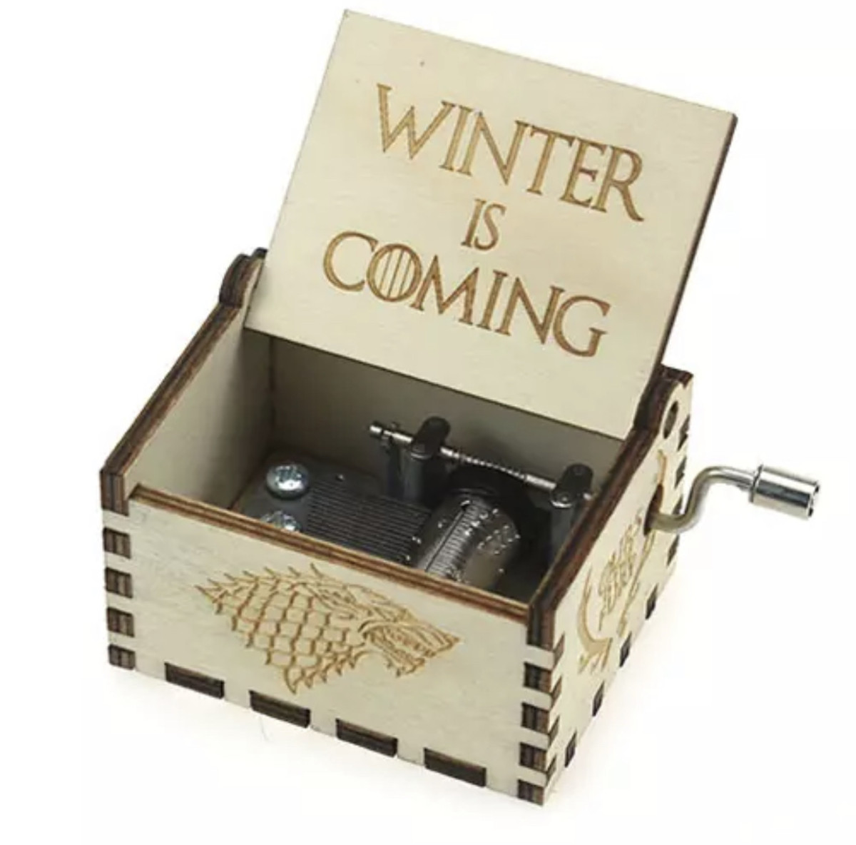 Музыкальная шкатулка винтажная Игра Престолов Winter Coming 5325 белая Музыкальная шкатулка винтажная Игра Престолов Winter Coming 5325 белая