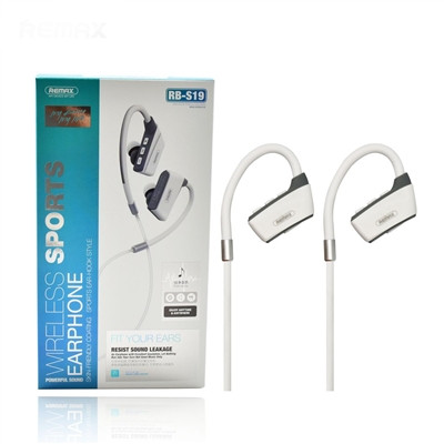 Вакуумные наушники Bluetooth Wireless Sports Remax RB-S19-White Вакуумные наушники Bluetooth Wireless Sports Remax RB-S19-White