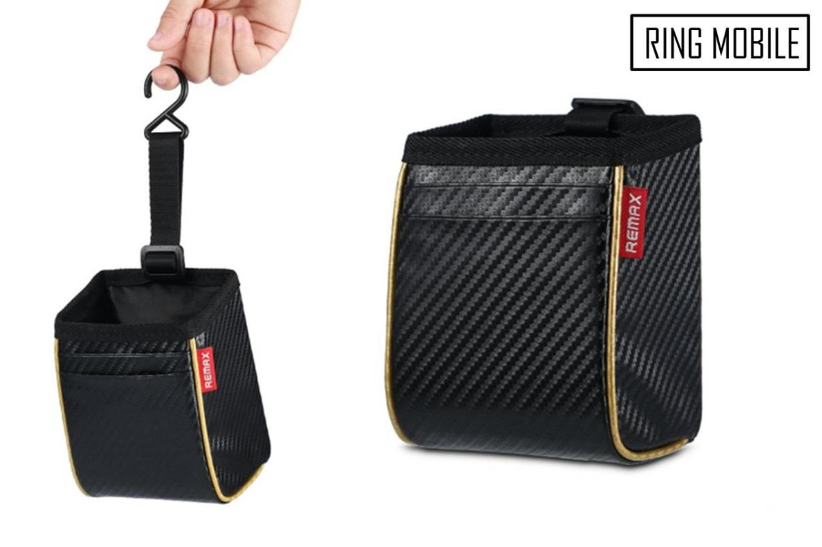 Автомобильный держатель Remax Car Seat Storage Bag CS-02 black carbon Автомобильный держатель Remax Car Seat Storage Bag CS-02 black carbon