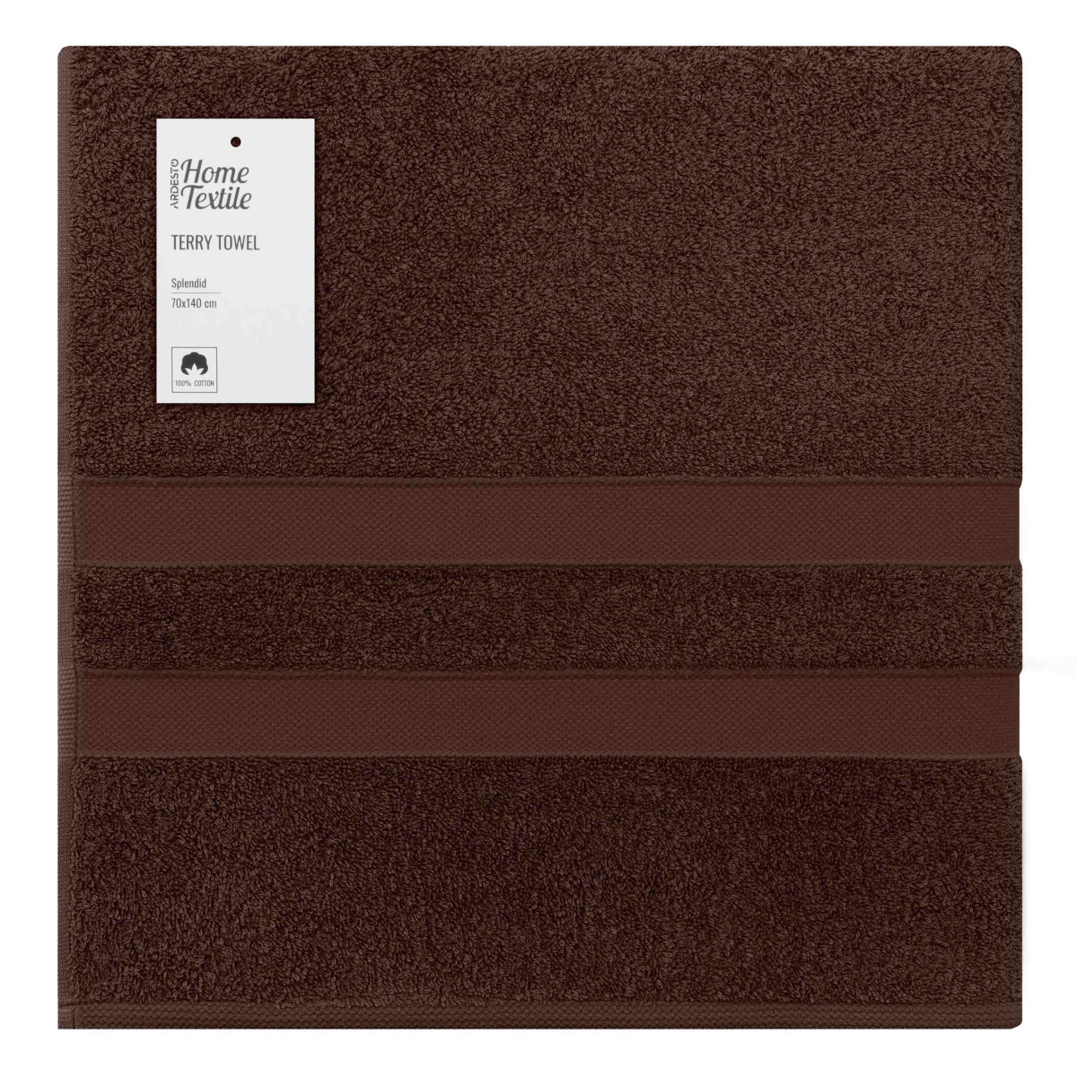 Полотенце банное Ardesto Splendid ART2370BR 70х140 см коричневое