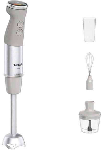 Блендер погружной TEFAL Quickchef HB673B30 1000 Вт серый