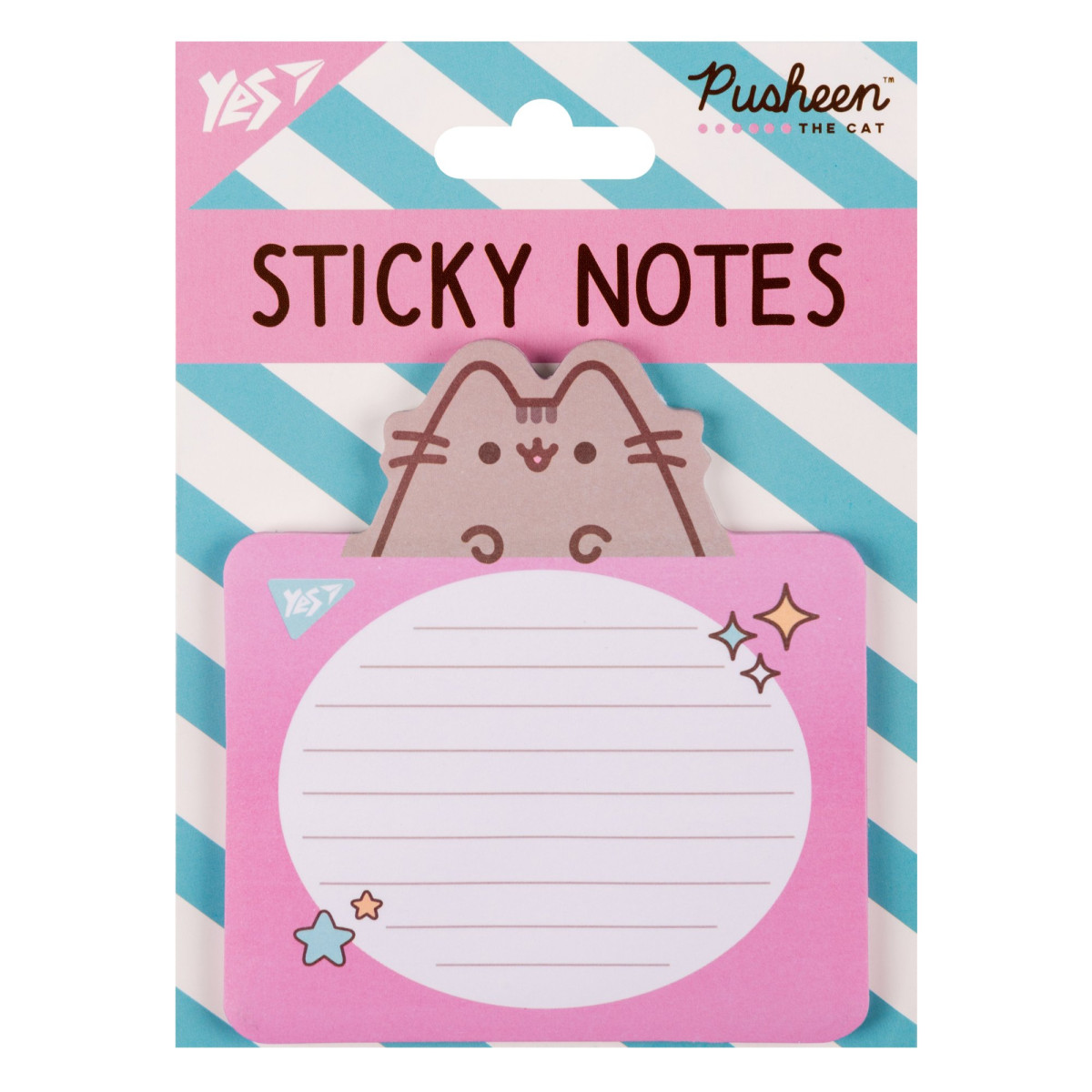 Бумага для заметок с липким слоем фигурная YES Pusheen 170399 40 листов