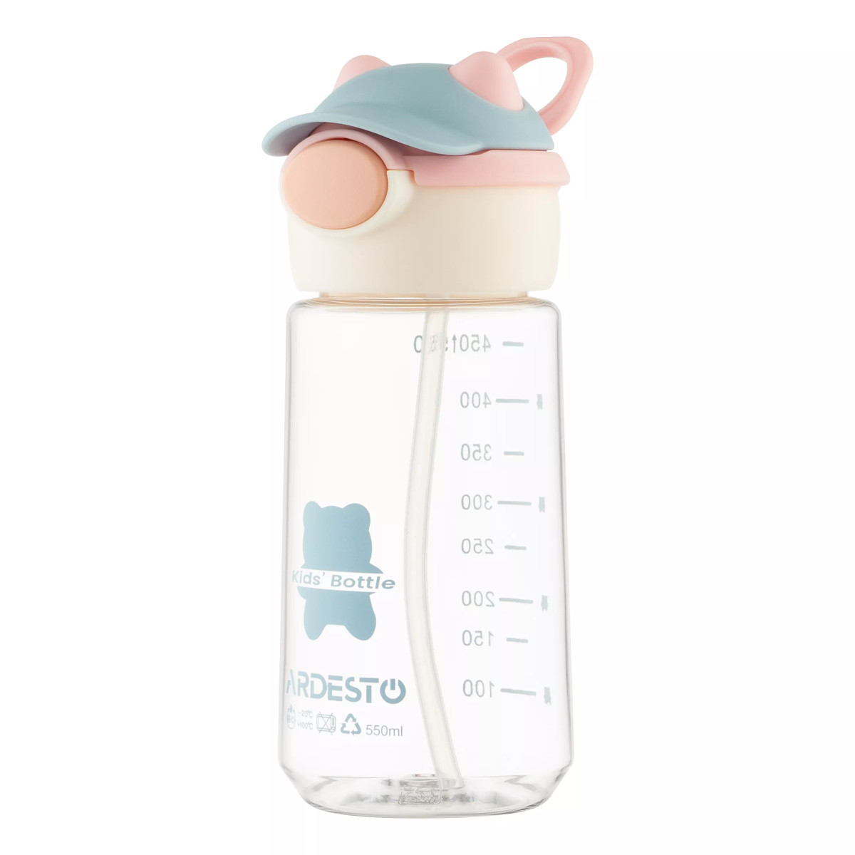 Бутылка для воды Ardesto Bear AR2255BB 550 мл розовая