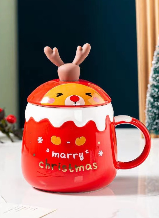 Кружка с крышкой новогодняя Merry Christmas 1 13698 450 мл Кружка с крышкой новогодняя Merry Christmas 1 13698 450 мл