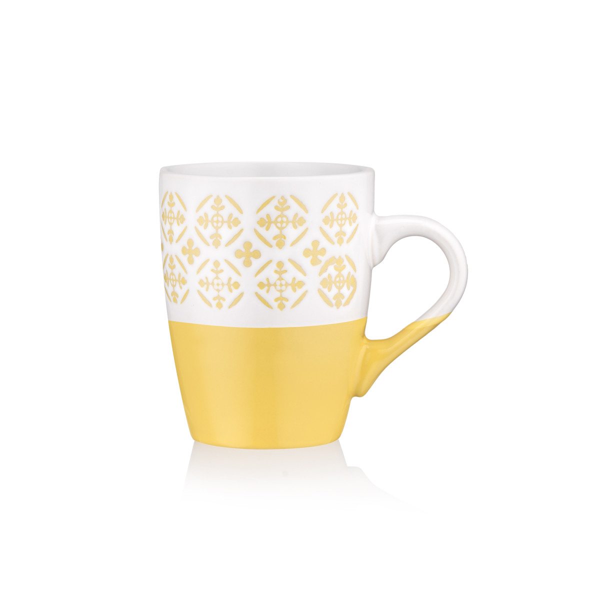 Кружка Ardesto Ornament AR3045YW 320 мл желтая Кружка Ardesto Ornament AR3045YW 320 мл желтая