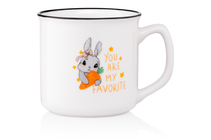 Кружка Ardesto Сute rabbit AR-3460 320 мл белая