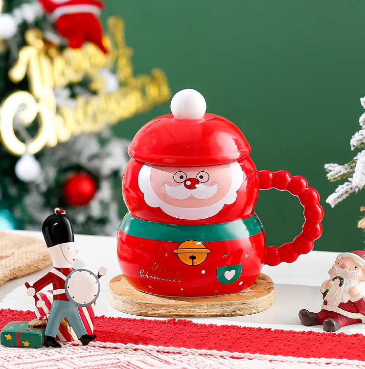Кружка с крышкой новогодняя Merry Christmas 4 13688 400 мл Кружка с крышкой новогодняя Merry Christmas 4 13688 400 мл