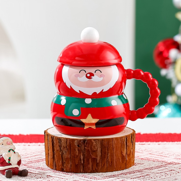 Кружка с крышкой новогодняя Merry Christmas 3 13687 400 мл Кружка с крышкой новогодняя Merry Christmas 3 13687 400 мл