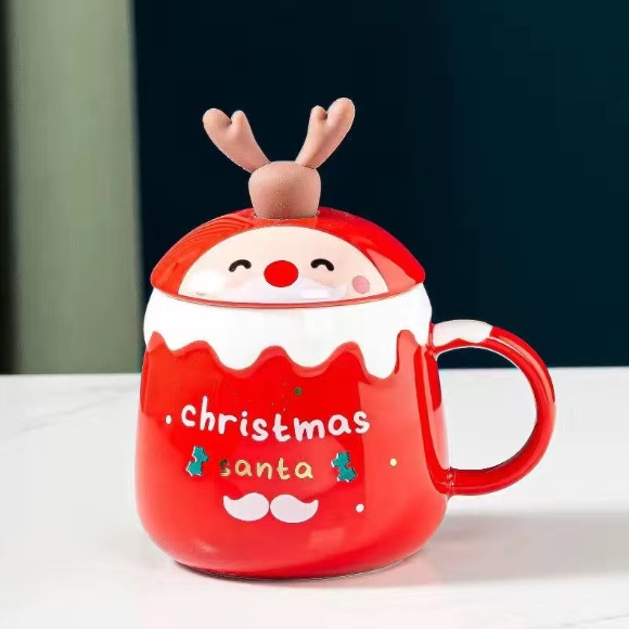 Кружка с крышкой новогодняя Merry Christmas 3 13700 450 мл Кружка с крышкой новогодняя Merry Christmas 3 13700 450 мл