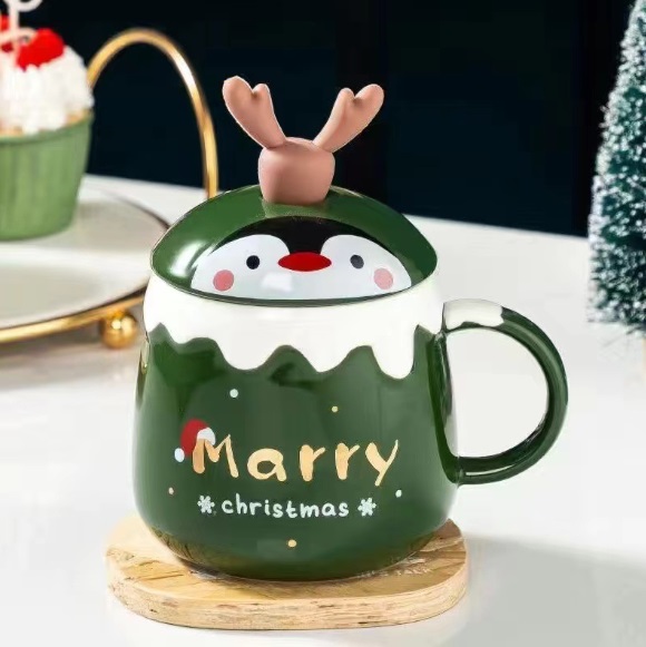 Кружка с крышкой новогодняя Merry Christmas 4 13701 450 мл Кружка с крышкой новогодняя Merry Christmas 4 13701 450 мл
