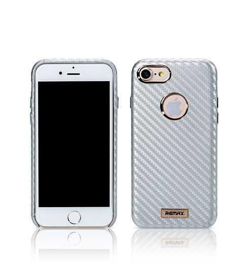 Силиконовый чехол Carbon для iPhone 7 серебро Remax 700501 Силиконовый чехол Carbon для iPhone 7 серебро Remax 700501