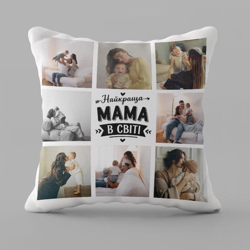 Подушка 3D индивидуальная Лучшая мама в мире 32914 35х35 см