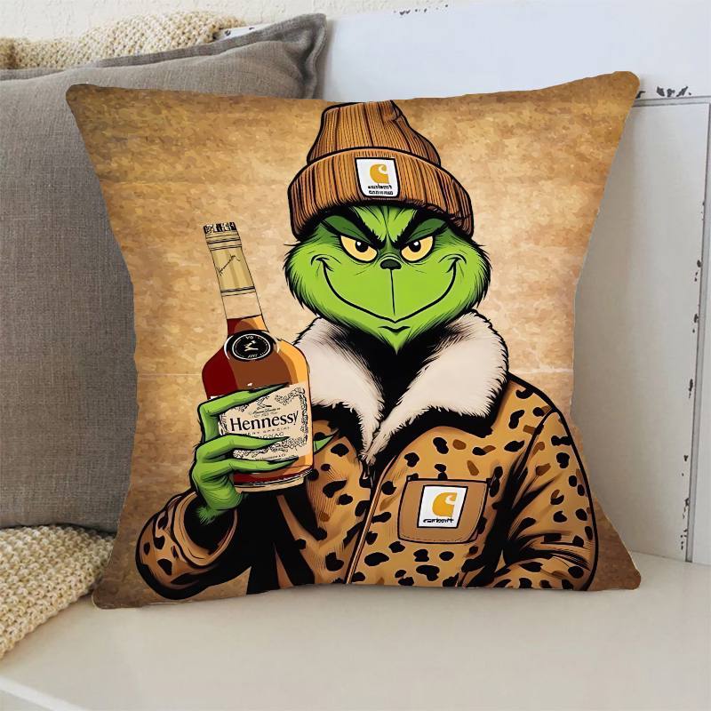 Подушка 3D Гринч Hennessy 4277_D 17727 35х35 см