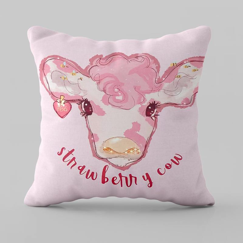 Подушка 3D Strawberry Cow 28935 35х35 см