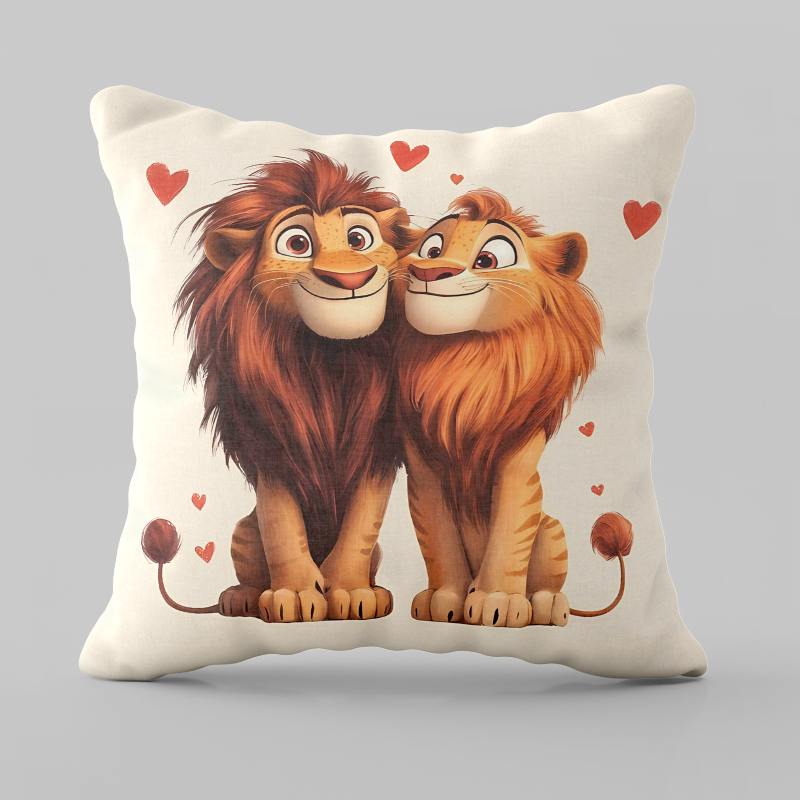 Подушка 3D Львики love 28943 35х35 см
