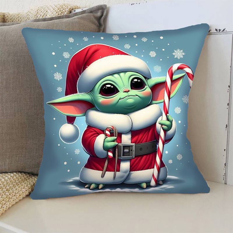 Подушка 3D Новогодний Йода №1 4270_D 17713 35х35 см