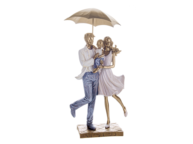 Фигурка декоративная Lefard Семья с зонтиком 192-063 31 см