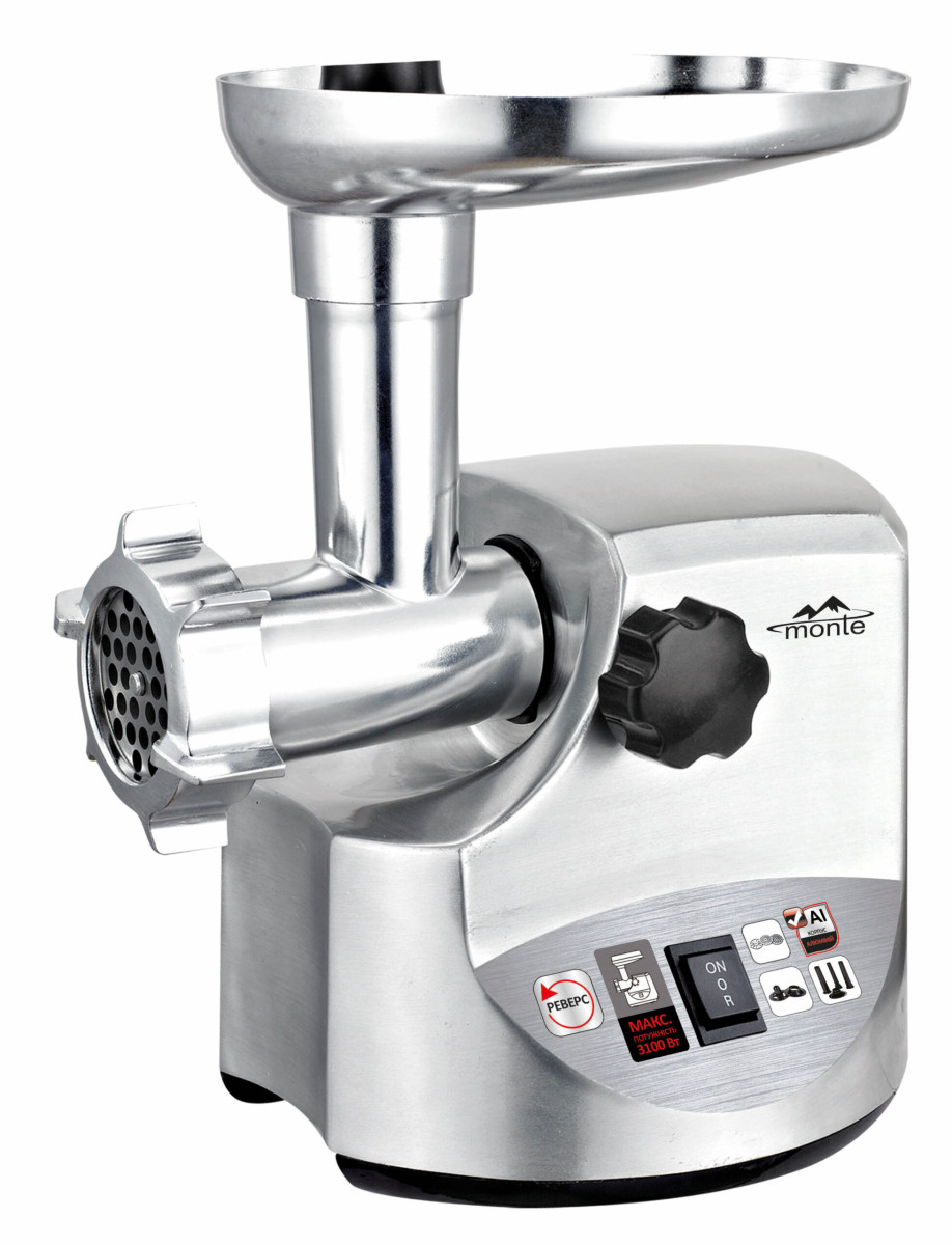 Мясорубка электрическая Monte MT-3150 3100 Вт серебристая