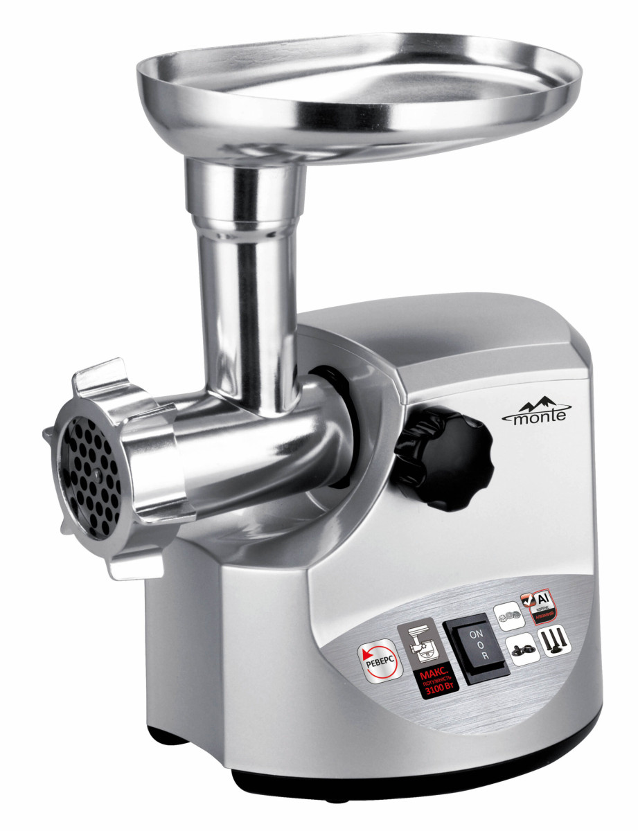 Мясорубка электрическая Monte MT-3160 3100 Вт серебристая