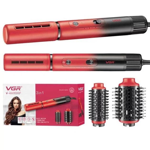 Фен-стайлер VGR V-489 RED 1300 Вт красный