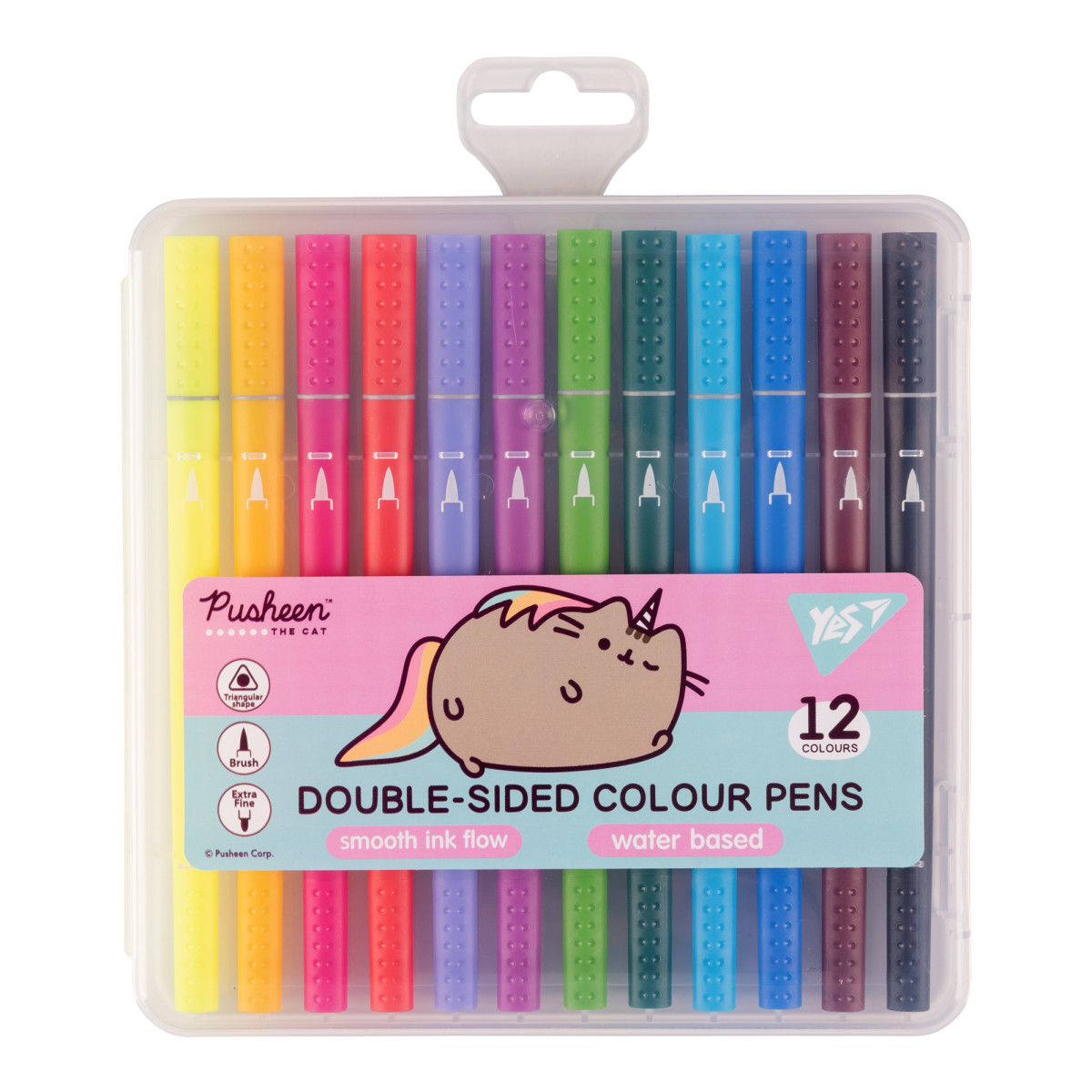 Фломастеры двусторонние YES Pusheen 650561 12 цветов