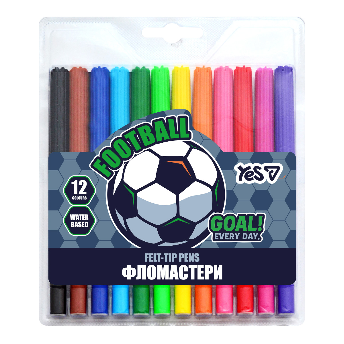 Набор фломастеров YES Football 2 650600 12 цветов