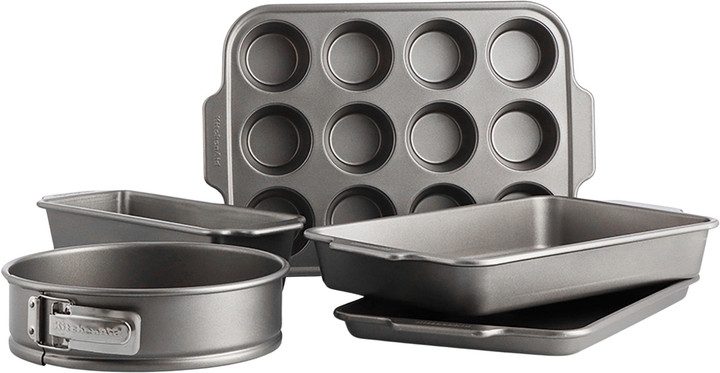 Набор форм для выпечки KitchenAid Bakeware CC006101-001 5 предметов серый Набор форм для выпечки KitchenAid Bakeware CC006101-001 5 предметов серый