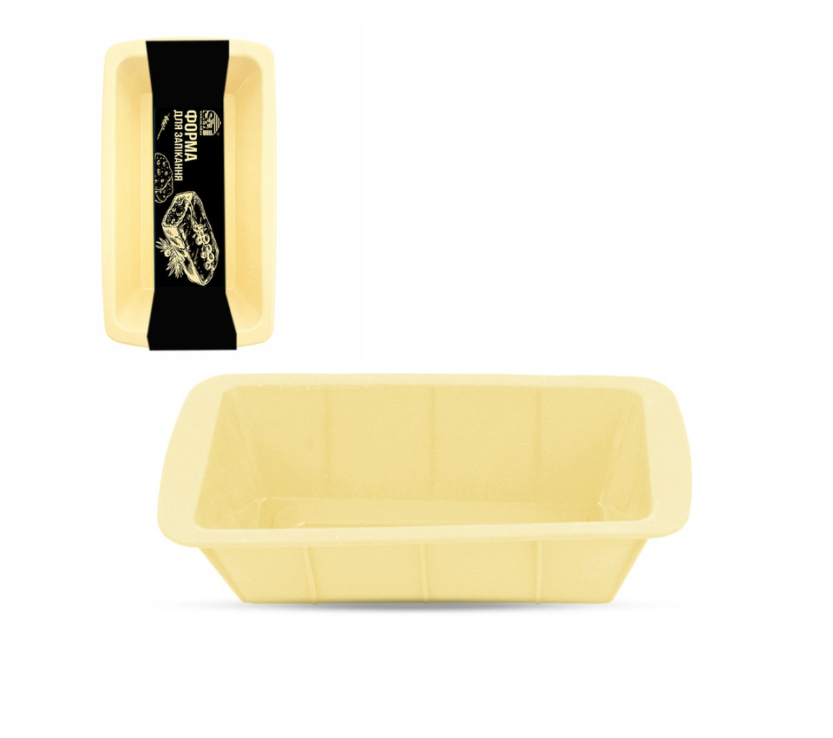Форма силиконовая прямоугольная SNT Creamy 3300-53 24.5х13х6 см кремовая