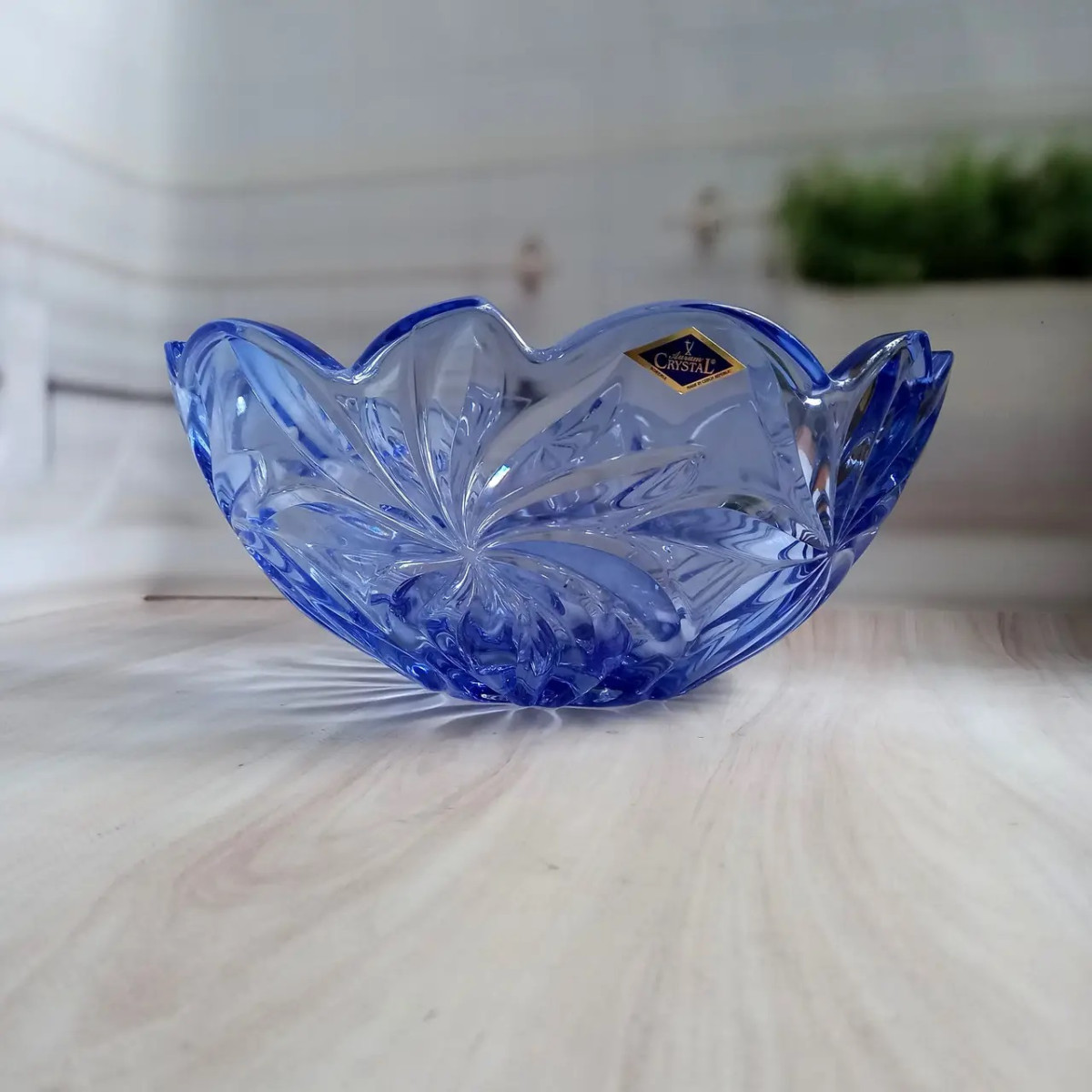 Фруктовница Bohemia Flora Blue 6KG79/72S96/280/M 28 см синяя Фруктовница Bohemia Flora Blue 6KG79/72S96/280/M 28 см синяя
