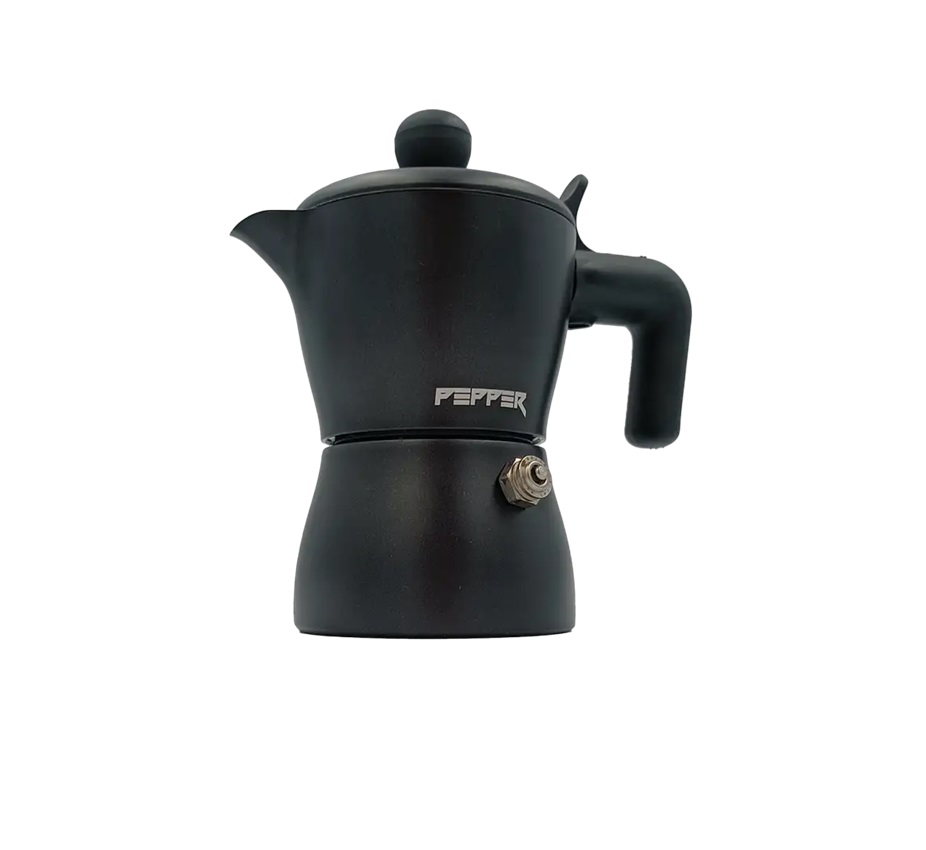 Гейзерная кофеварка Pepper Черная Жемчужина PR-2241 50 мл черная