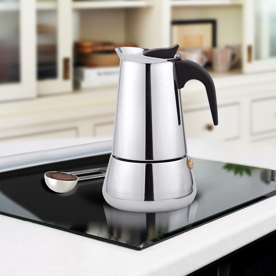 Гейзерная кофеварка Maestro MR-1660-2 100 мл 2 чашки серебристая