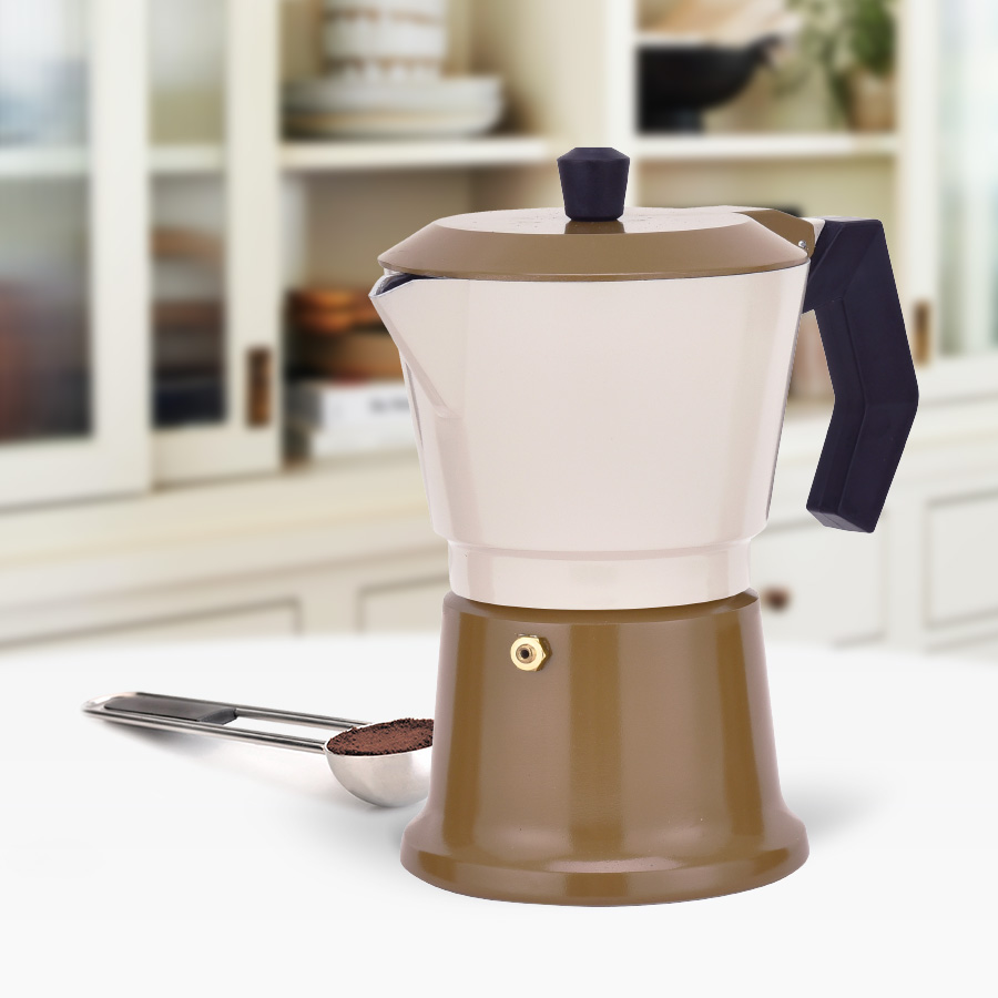 Кофеварка гейзерная Maestro МR-1657-3 Beige 150 мл 3 чашки бежевая