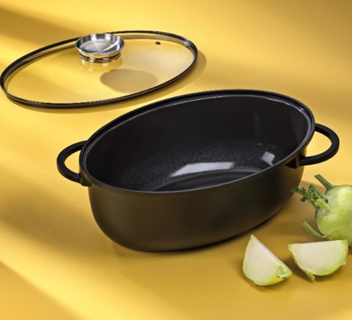 Гусятница с крышкой Kela Atura 15173 45х28 см 8 л черная