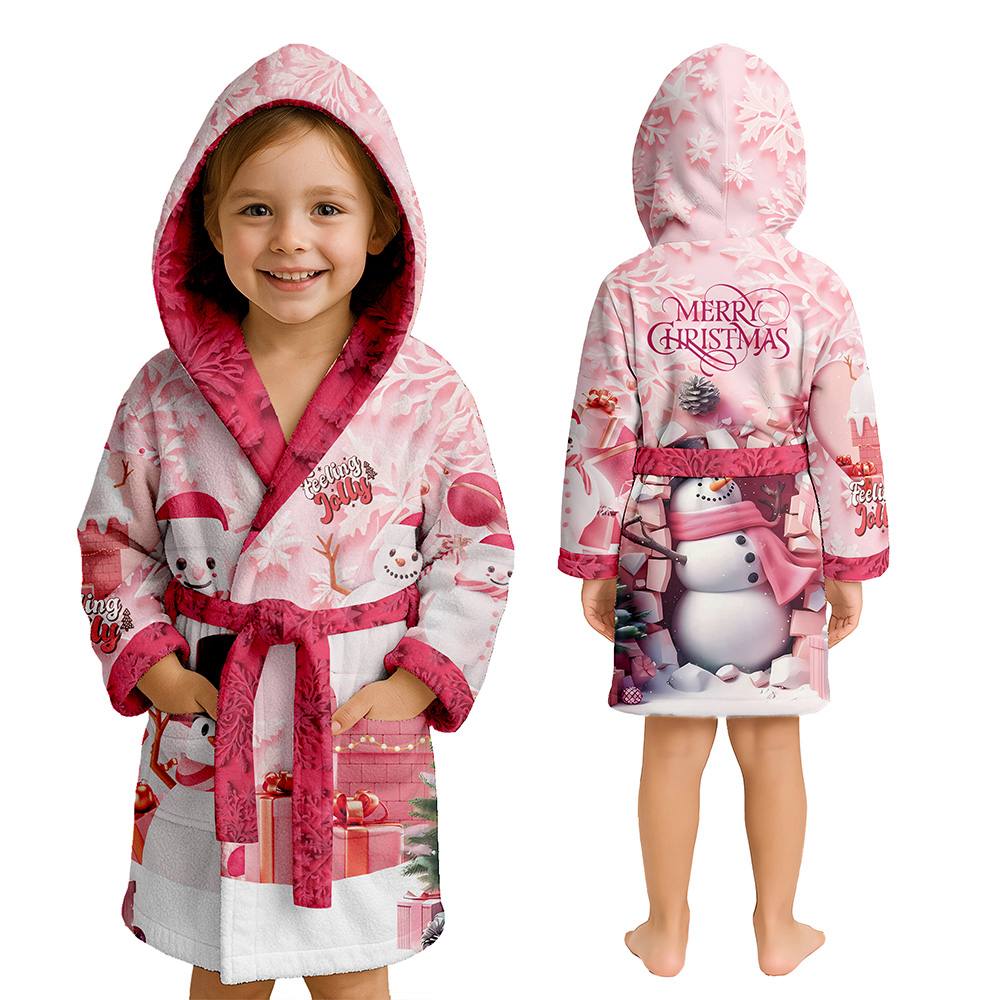 Халат детский из плюшевого велюра Pink Snowman 31756 98-104 см