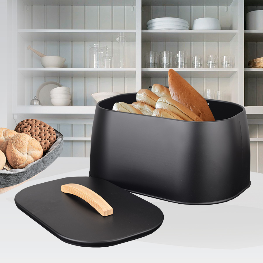 Хлебница Maestro МR-1675 Black 16.5х24х33.5 см черный