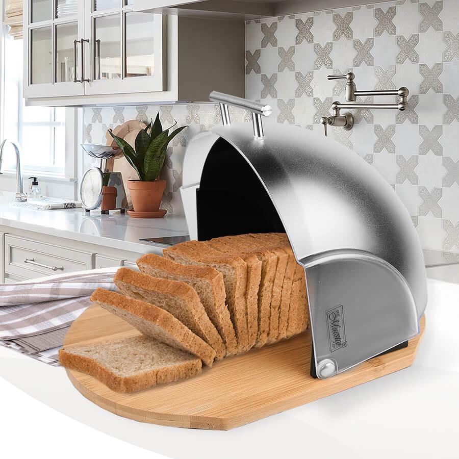 Хлебница Maestro MR-1678-BLAСK 21.5х37x39.5 см черная