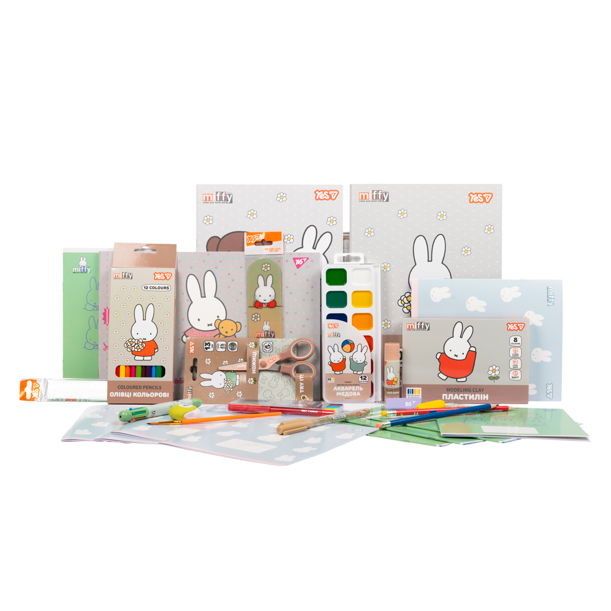 Набор канцелярии для школьника YES Miffy 450265