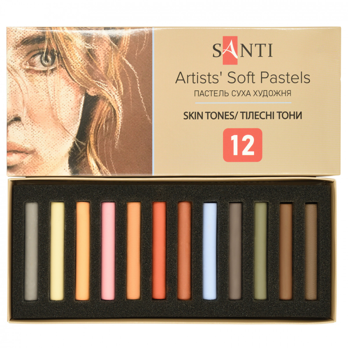 Пастель сухая Santi Grey Tones 353697 12 цветов