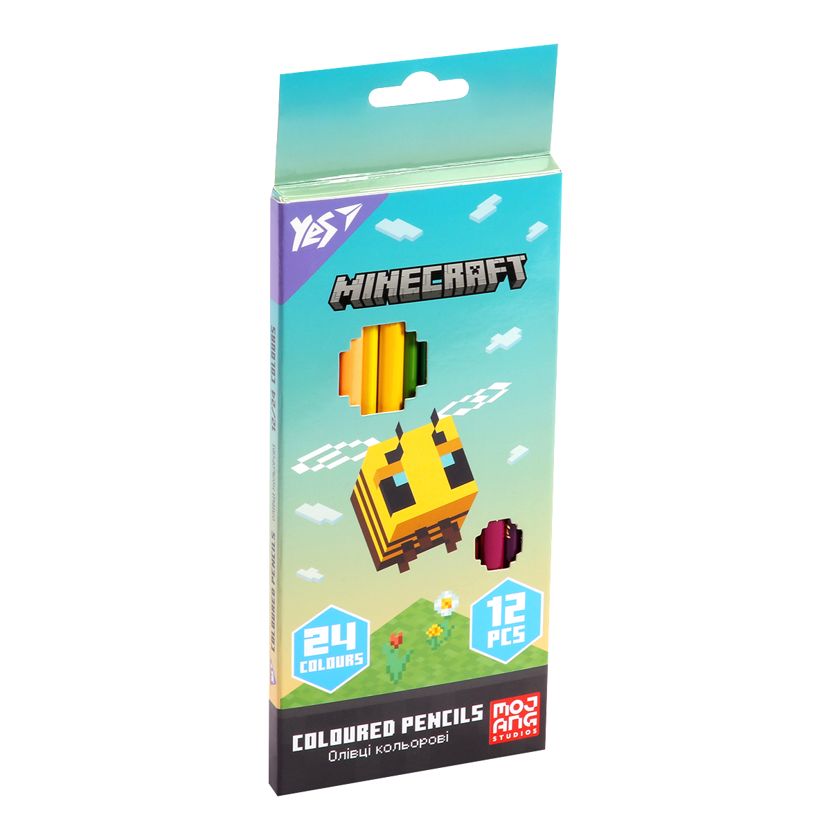 Набор цветных карандашей YES Minecraft Spring 290775 24 цвета 12 шт
