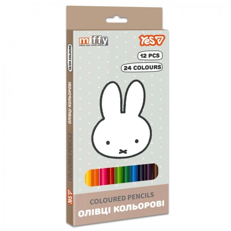 Набор цветных карандашей YES Miffy 290790 24 цвета 12 шт