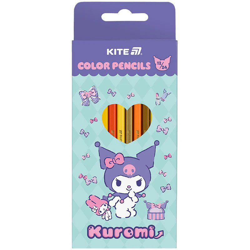 Набор цветных карандашей двусторонних Kite Kuromi HK25-054-2 24 цвета 12 шт
