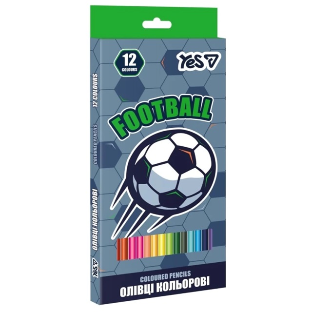 Набор цветных карандашей YES Football 290786 12 цветов