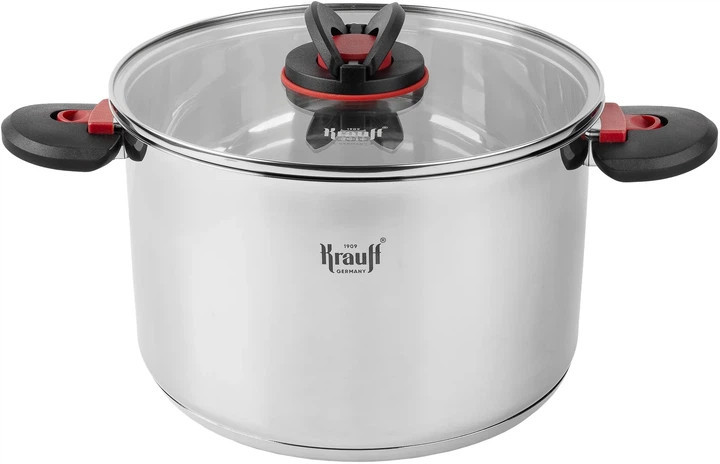 Кастрюля с крышкой Krauff 26-303-022 6.1 л 24 см серебристая
