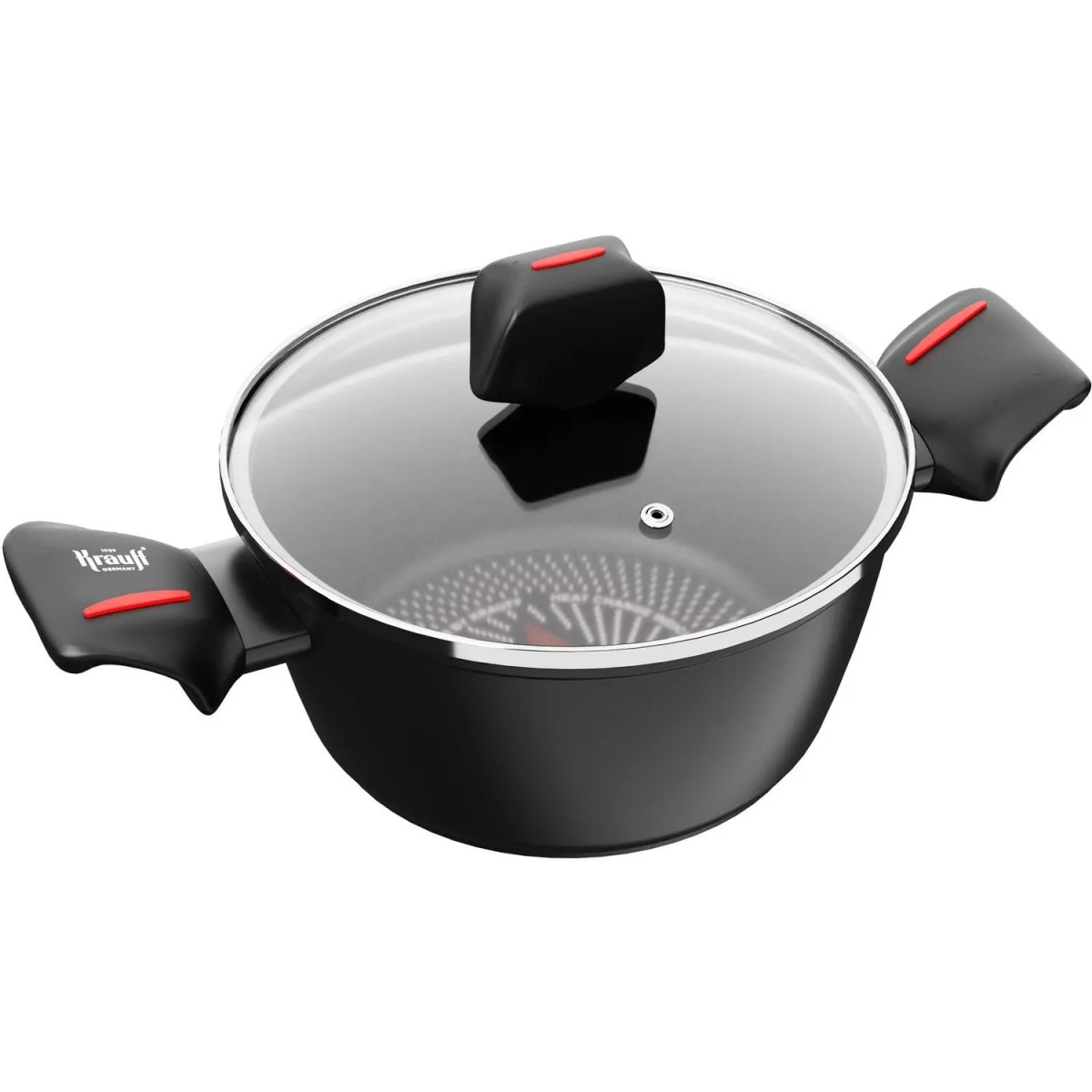 Кастрюля с крышкой Krauff Smart Fry 25-45-159 20 см 2.3 л черная